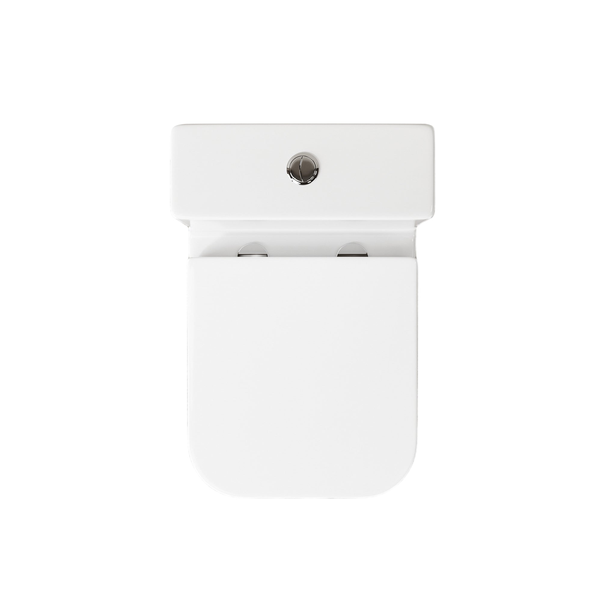 WC à Poser Ultra Compact 55,5 cm BIKIBUS – Design Carré Arrondi – Abattant Soft Close – Sortie Horizontale