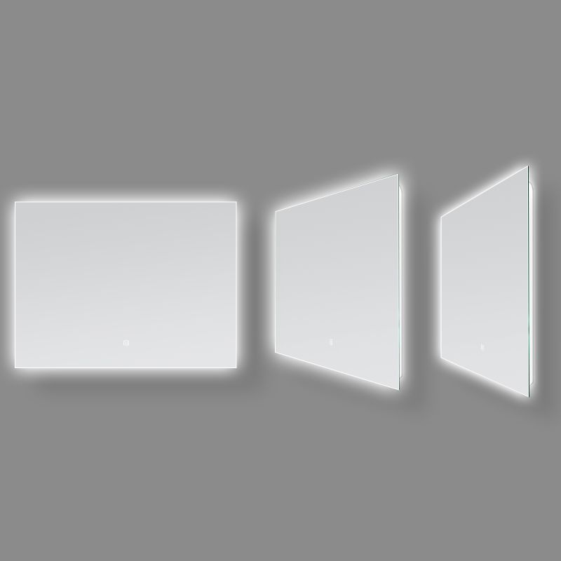 Miroir mural infinity LED : Trois miroirs de salle de bain éclairés à LED de différentes tailles, parfaits pour les salles de bain modernes.