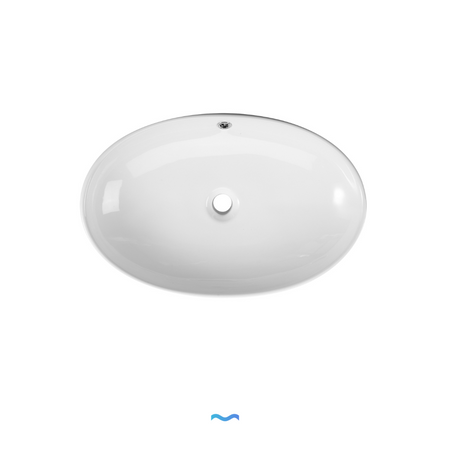Vasque ovale en céramique blanche