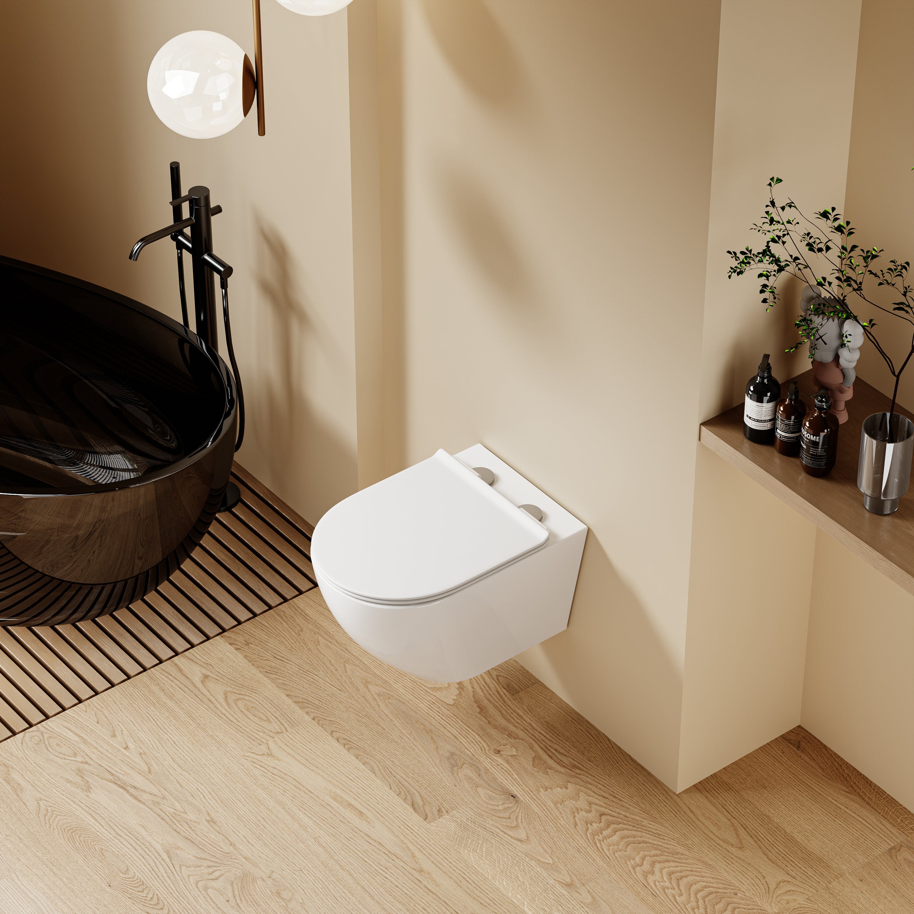 WC suspendu VALA (53*36,5*26,5cm)– Design moderne & abattant Soft Close (Copie)