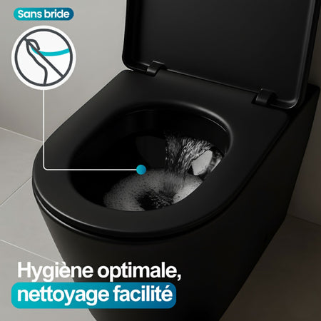 WC Noir Mat à poser