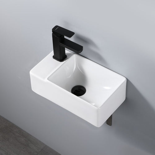 Lavabo lave-mains petit format rectangulaire blanc