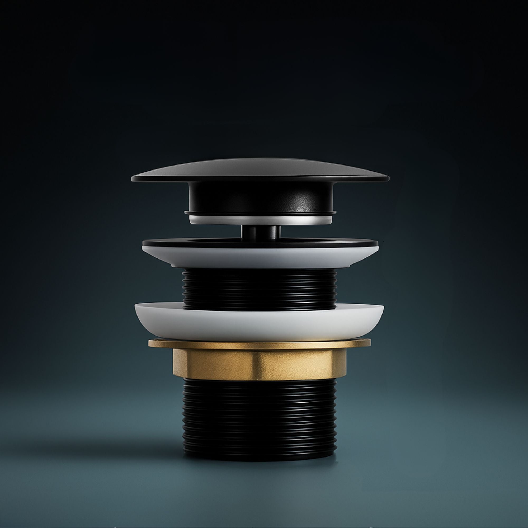 Bonde Pop-Up noir mat : Bonde pop-up noir mat pour lavabo. Installation facile.