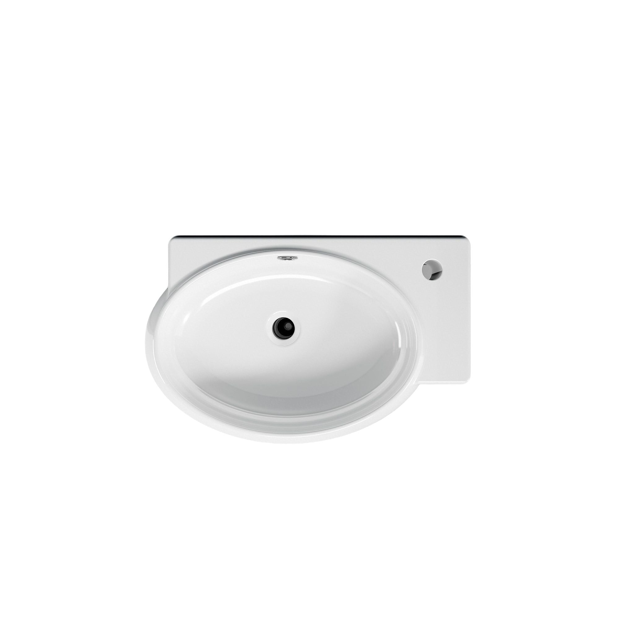 Vasque lave-mains blanc sortie droite avec cuve murale (43*29*15)