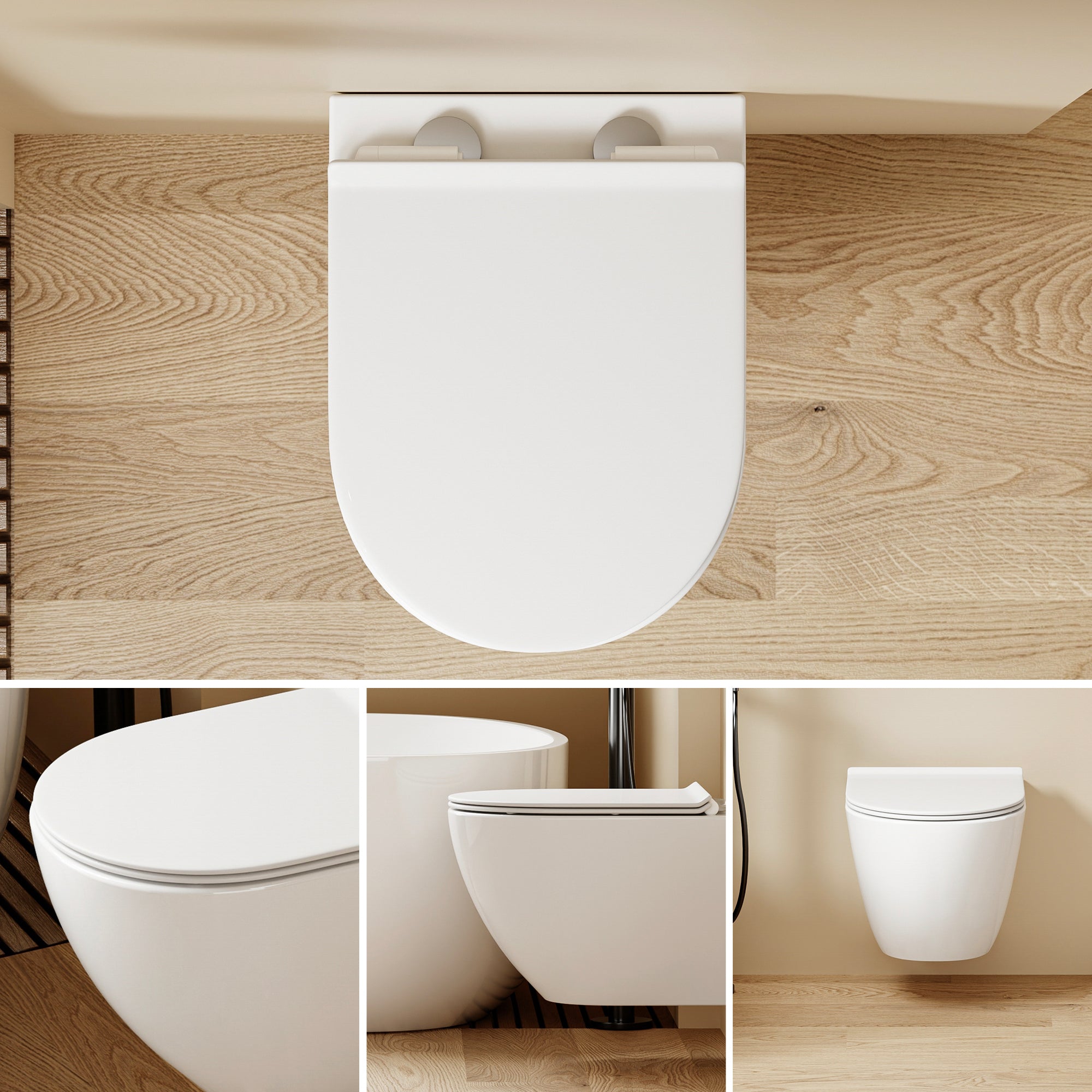 WC suspendu compact LAVA – Design moderne & abattant Soft Close
