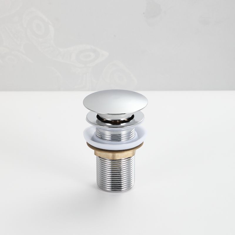 Bonde clic-clac Chrome/argent : Bonde de lavabo clic-clac chromée, bonde de lavabo de salle de bain moderne