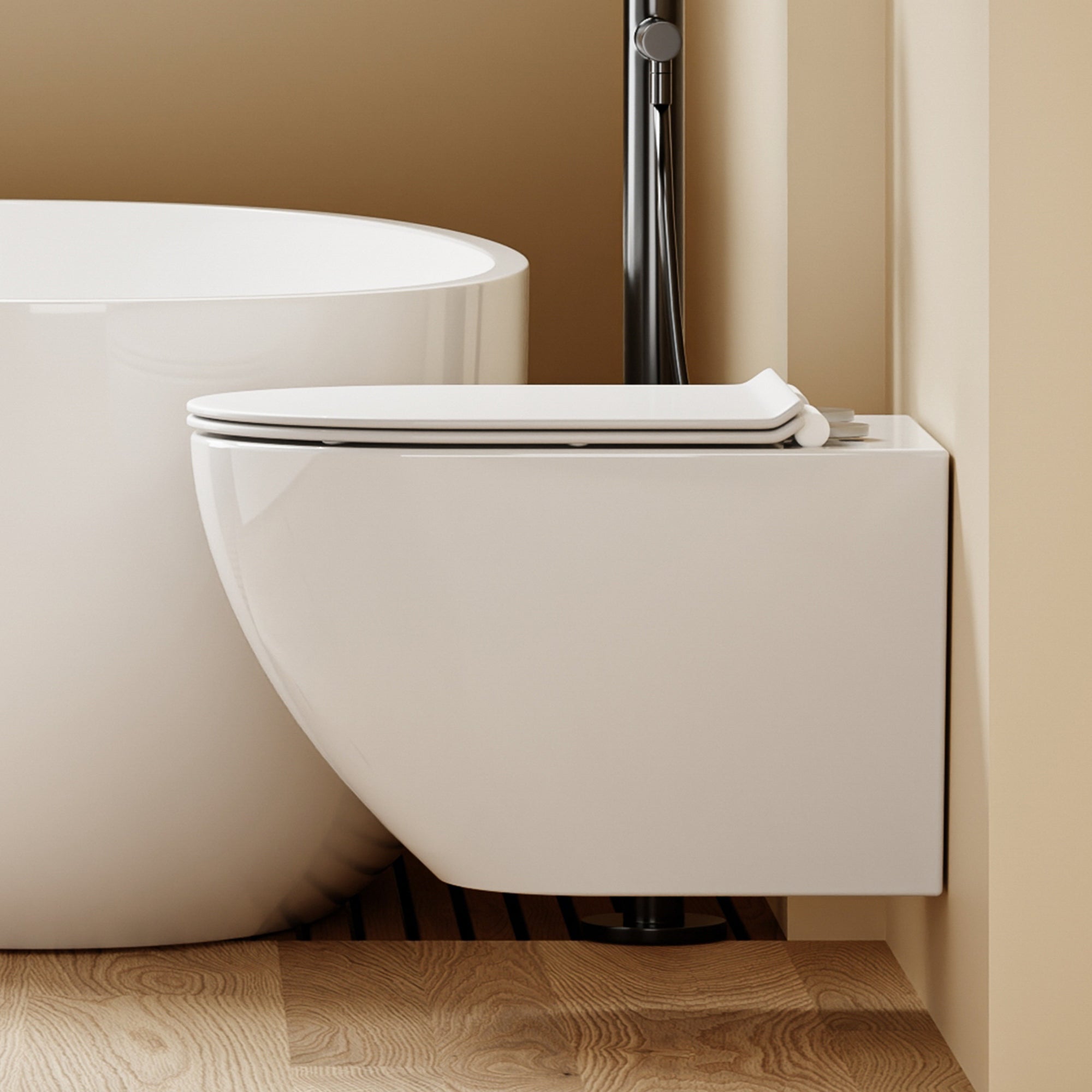 WC suspendu VALA (53*36,5*26,5cm)– Design moderne & abattant Soft Close (Copie)