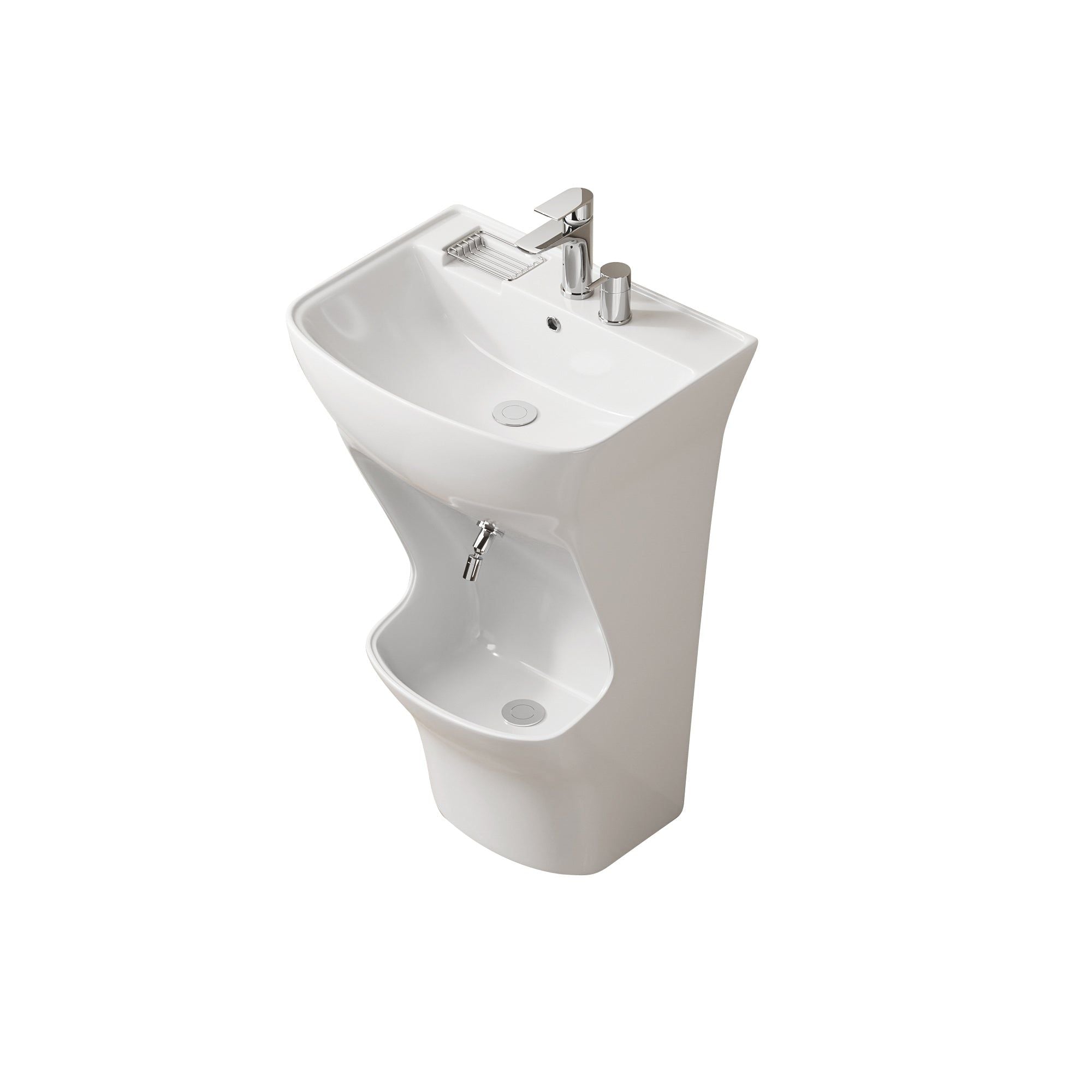 Lavabo d’ablutions Beyrouth design arrondi avec porte-savon intégré