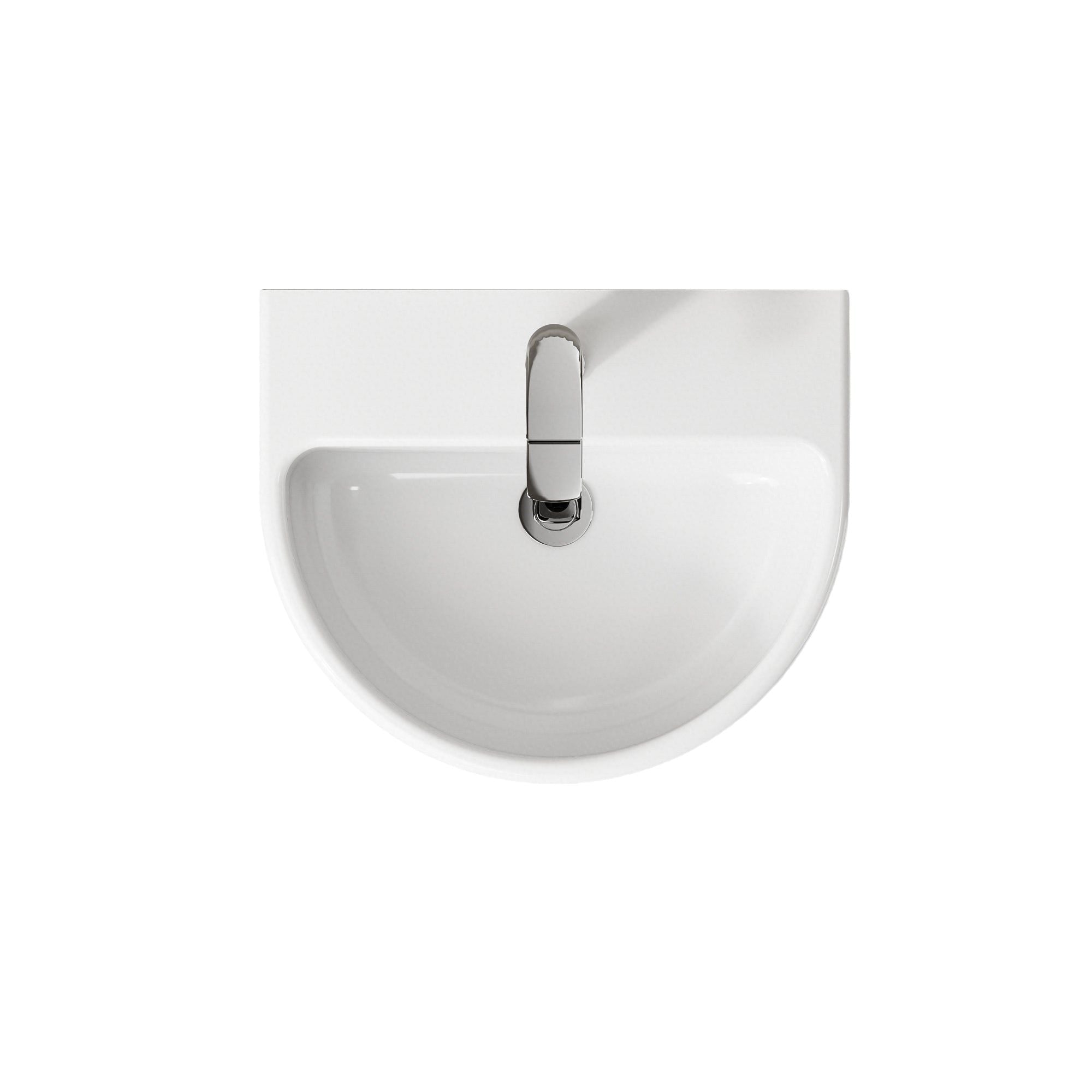 Lavabo colonne sur pied blanc ultra compact en céramique, hauteur 86 cm
