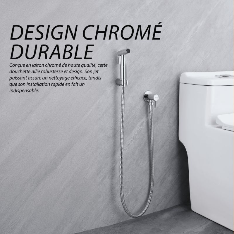 Douchette WC murale - Chromé