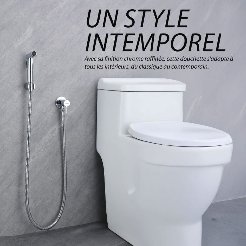 Douchette WC murale - Chromé