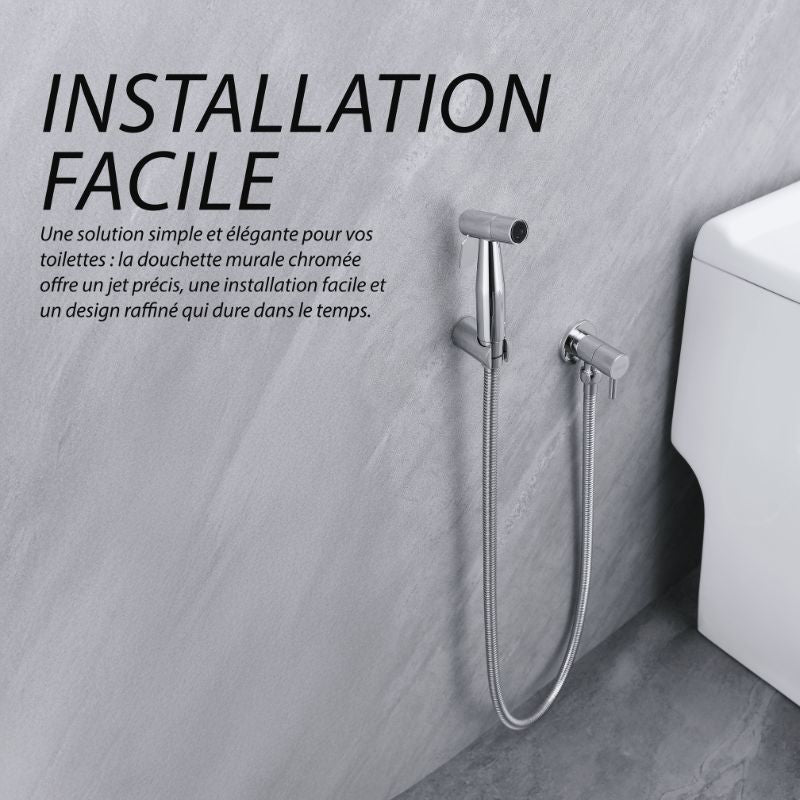 Douchette WC murale - Chromé