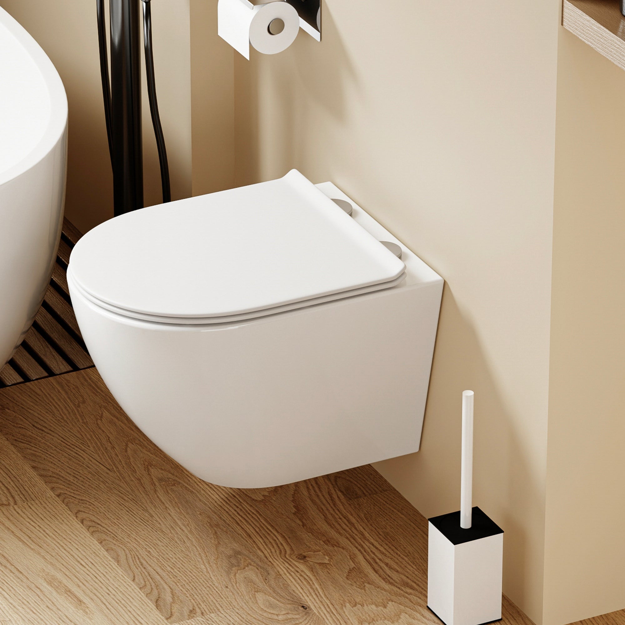 WC suspendu compact LAVA – Design moderne & abattant Soft Close