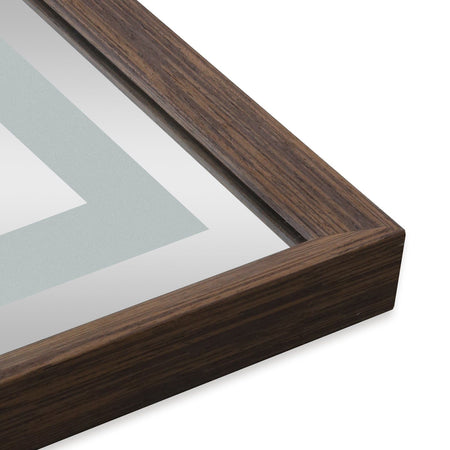 Miroir lumineux LED avec cadre bois Noyer foncé veinage naturel