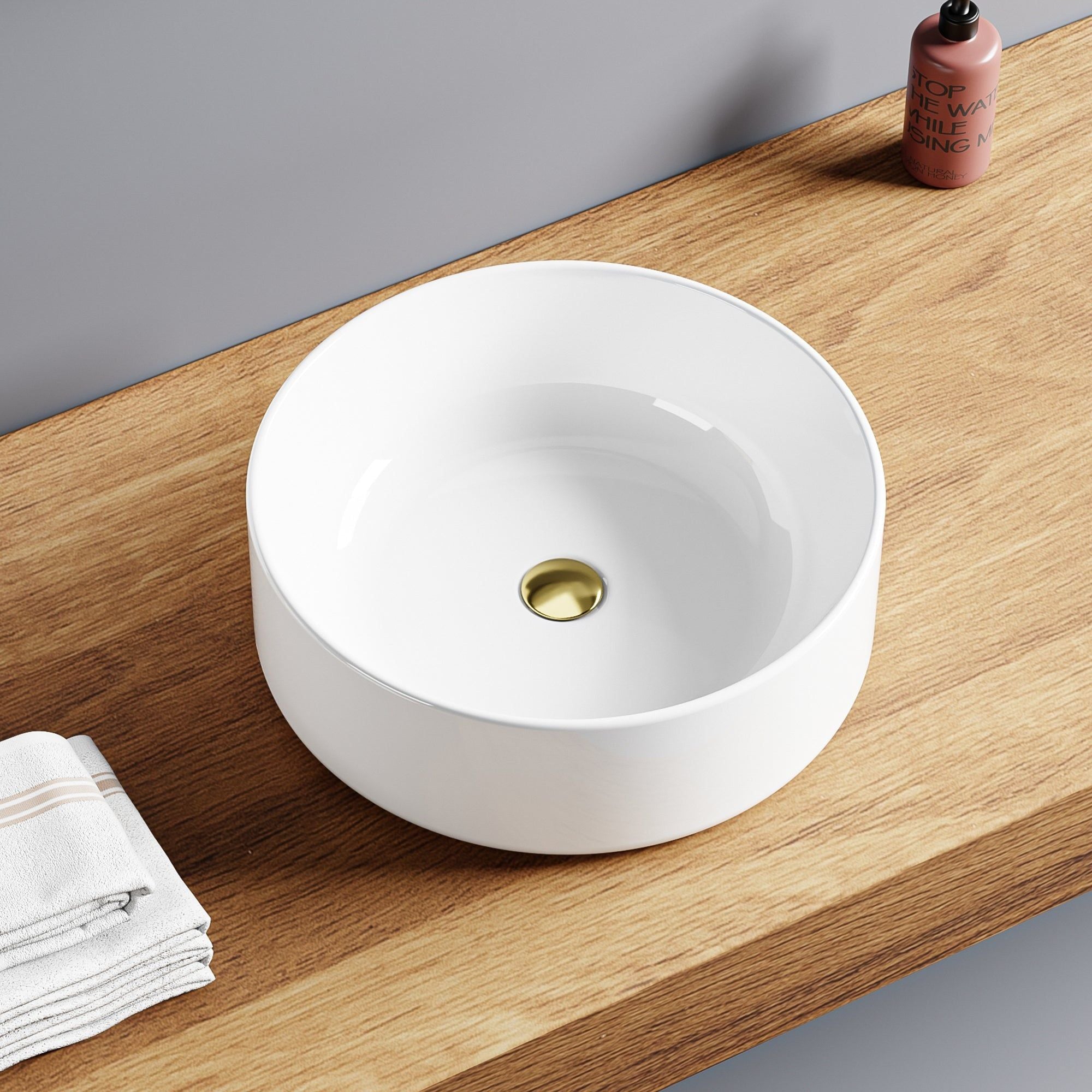 Vasque à poser ronde blanche (39,5*39,5)