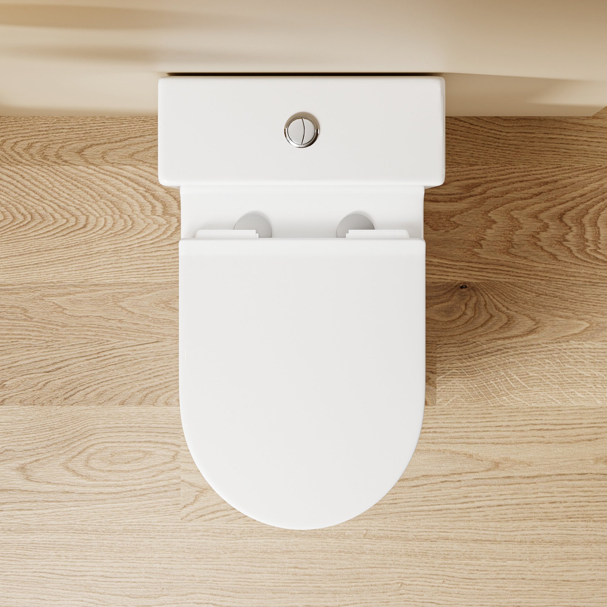 WC à poser sans bride sortie horizontale (63x38x82cm) - Design arrondie blanc VICTOR