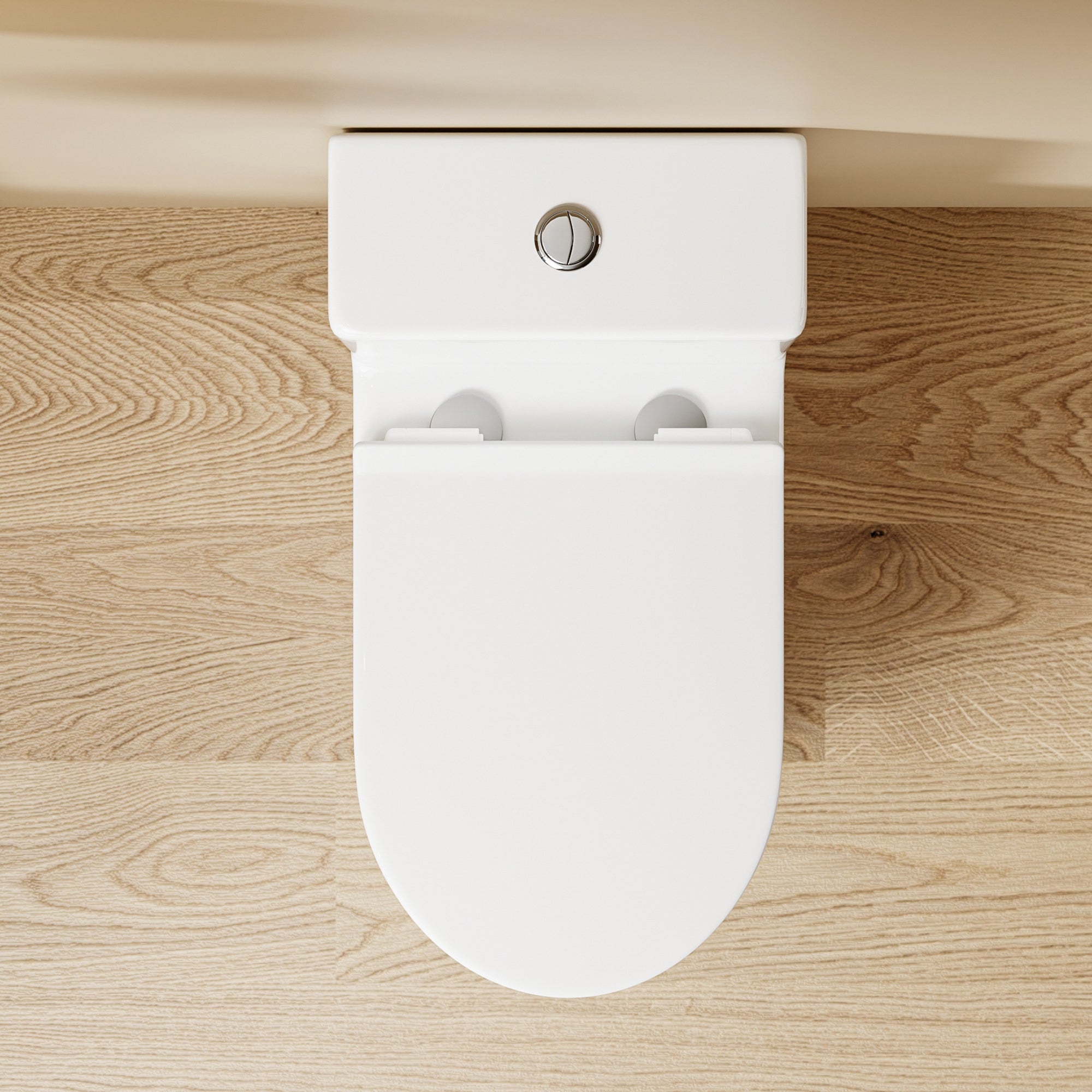 WC à poser sans bride sortie horizontale (63x34x76cm) - Design rectiligne blanc TUFO