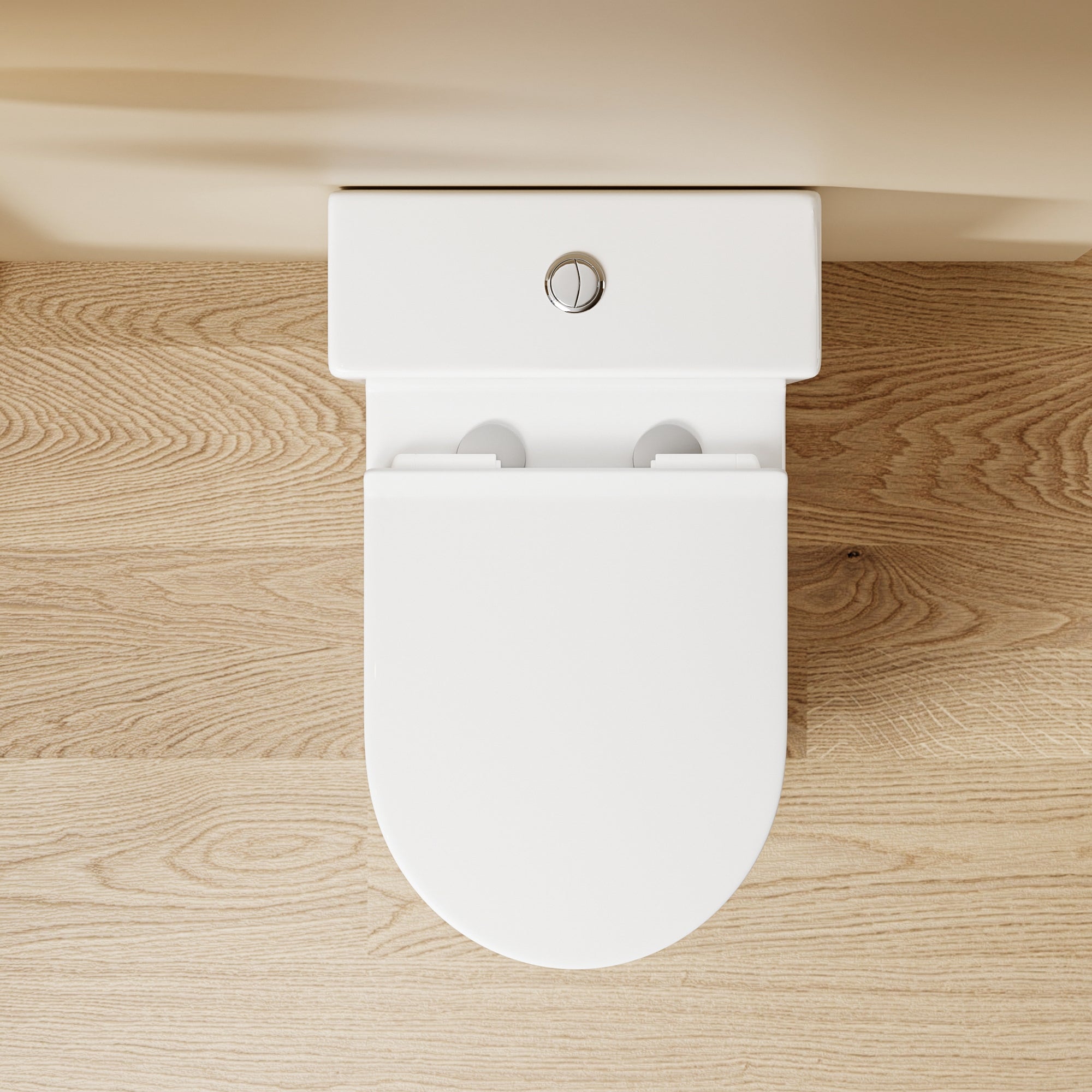 WC à poser sans bride sortie horizontale (63x38x82cm) - Design rond blanc BABIN