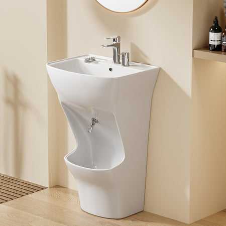 Lavabo d’ablutions Beyrouth design arrondi avec porte-savon intégré