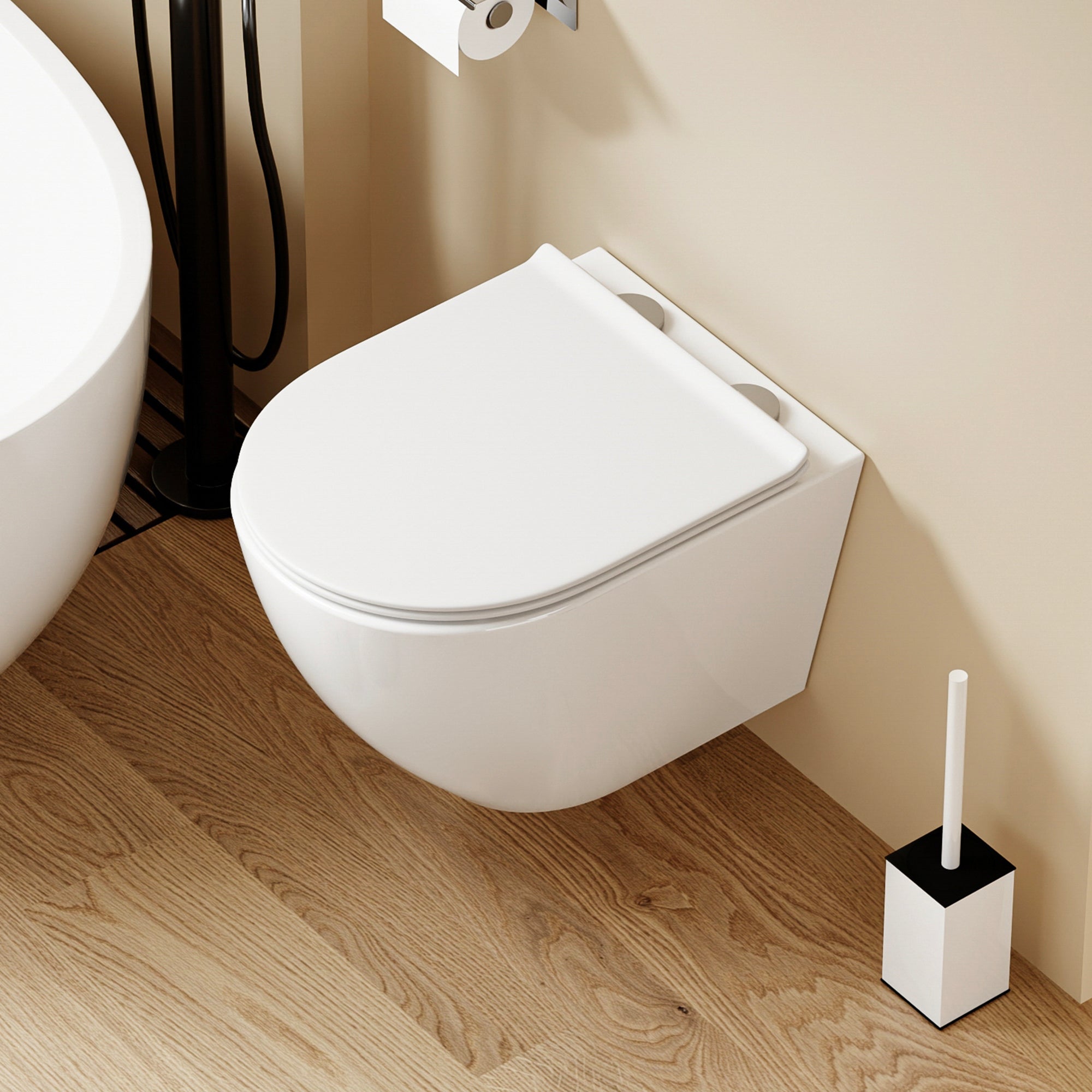 WC suspendu compact LAVA – Design moderne & abattant Soft Close