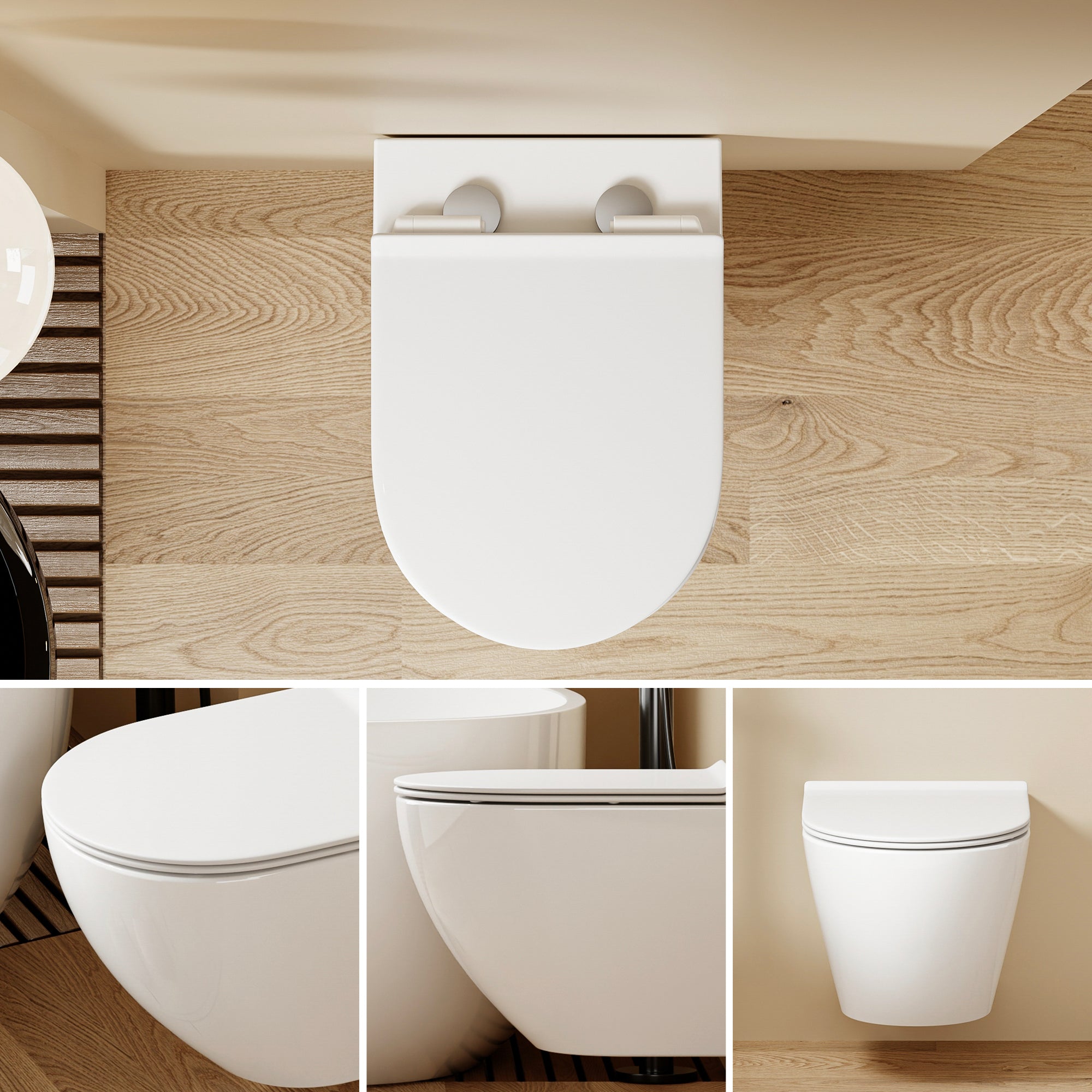 WC suspendu VALA (53*36,5*26,5cm)– Design moderne & abattant Soft Close (Copie)