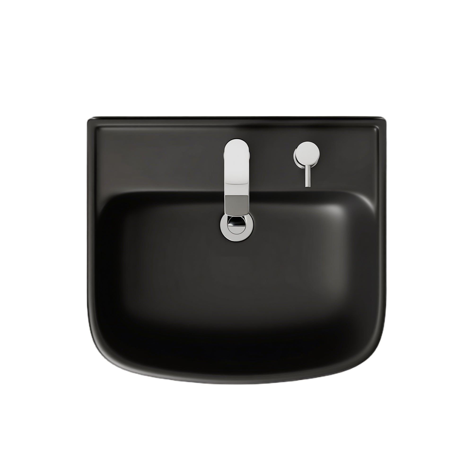 Lavabo d’ablutions GAZA noir, double vasque moderne pour ablutions musulmanes.