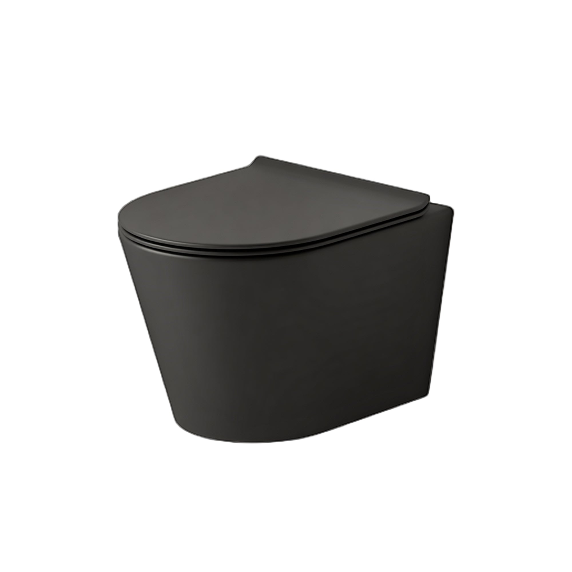 WC suspendu noir SOLEIL (49*36,5*32 cm) – Design moderne et Abattant Soft Close