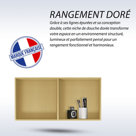 Niche de douche double Or taille 60 X 30 X 12 cm
