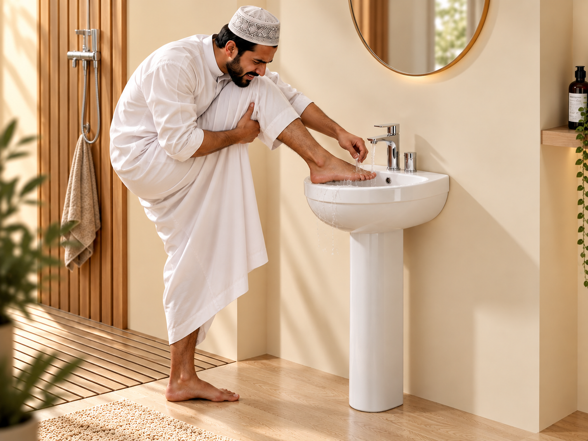 Ne perdez plus l'équilibre pendant vos ablutions