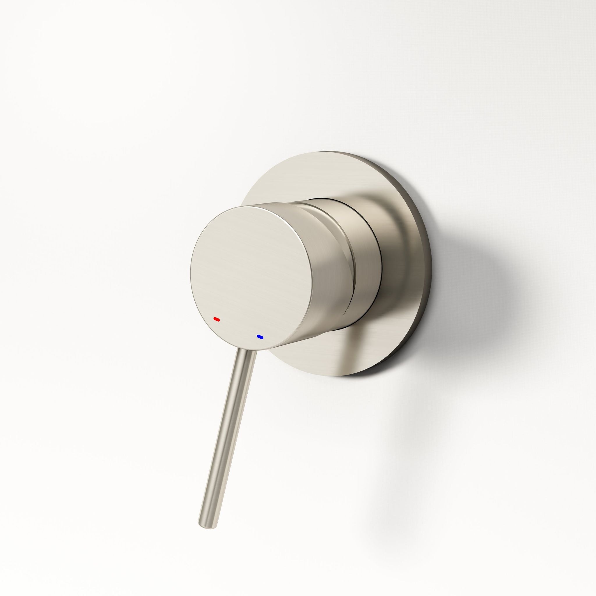 Robinet encastrable à bec – Finition nickel brossé/Chrome