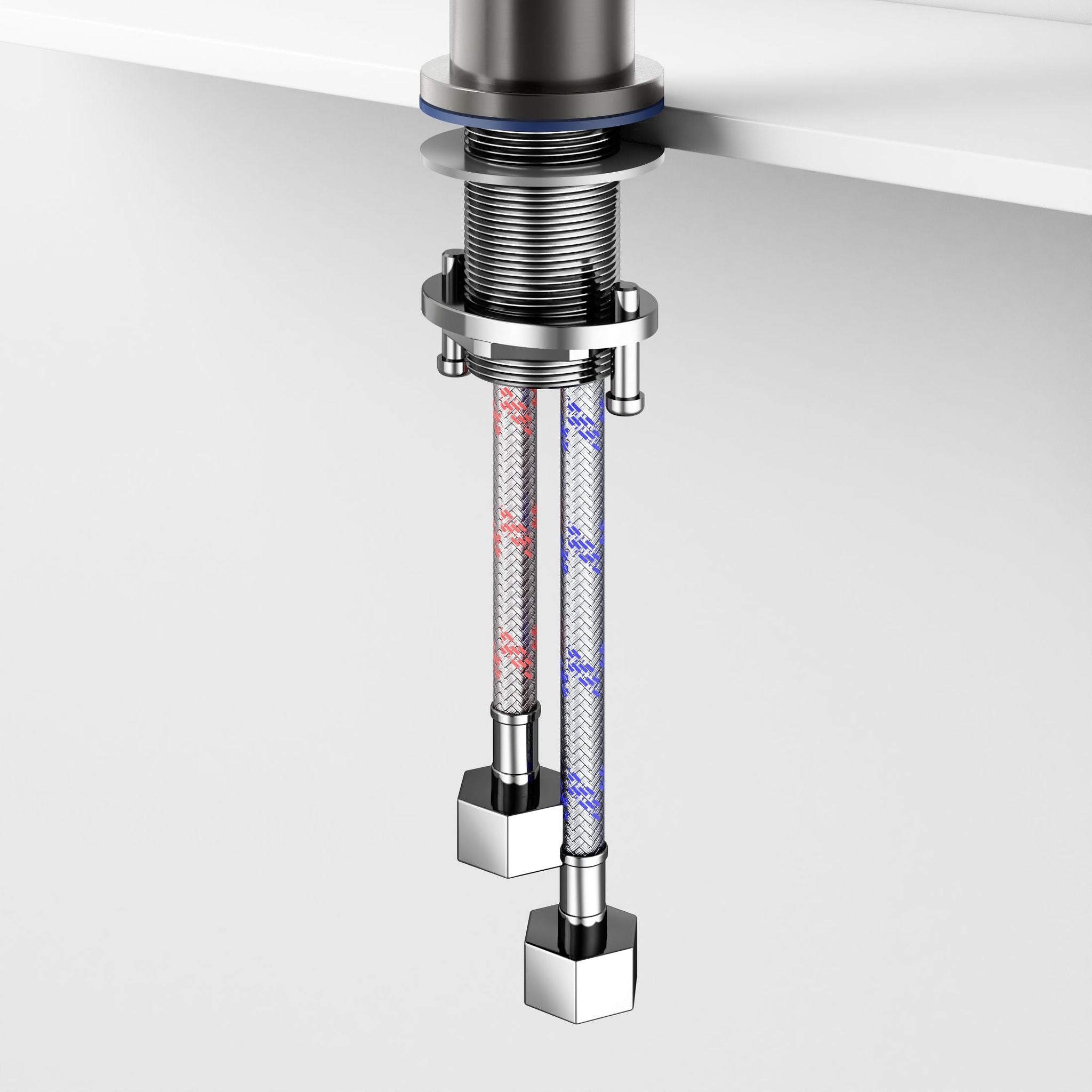 Robinet à bec pour salle de bain couleur gris metallisé