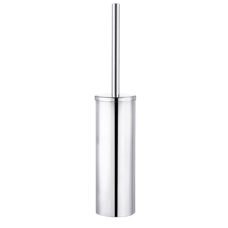 Brosse WC ronde en acier inoxydable avec couvercle – Design moderne, finition chrome