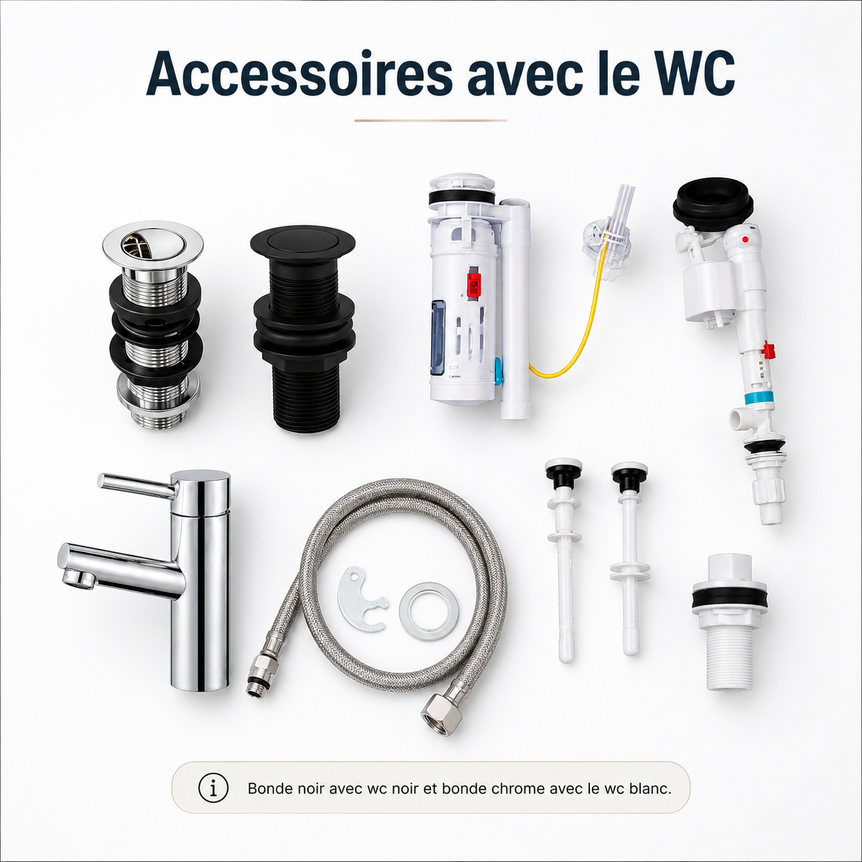 WC à poser avec lave-mains intégré 2-en-1 sans bride sortie horizontale - Design arrondie blanc LORENO