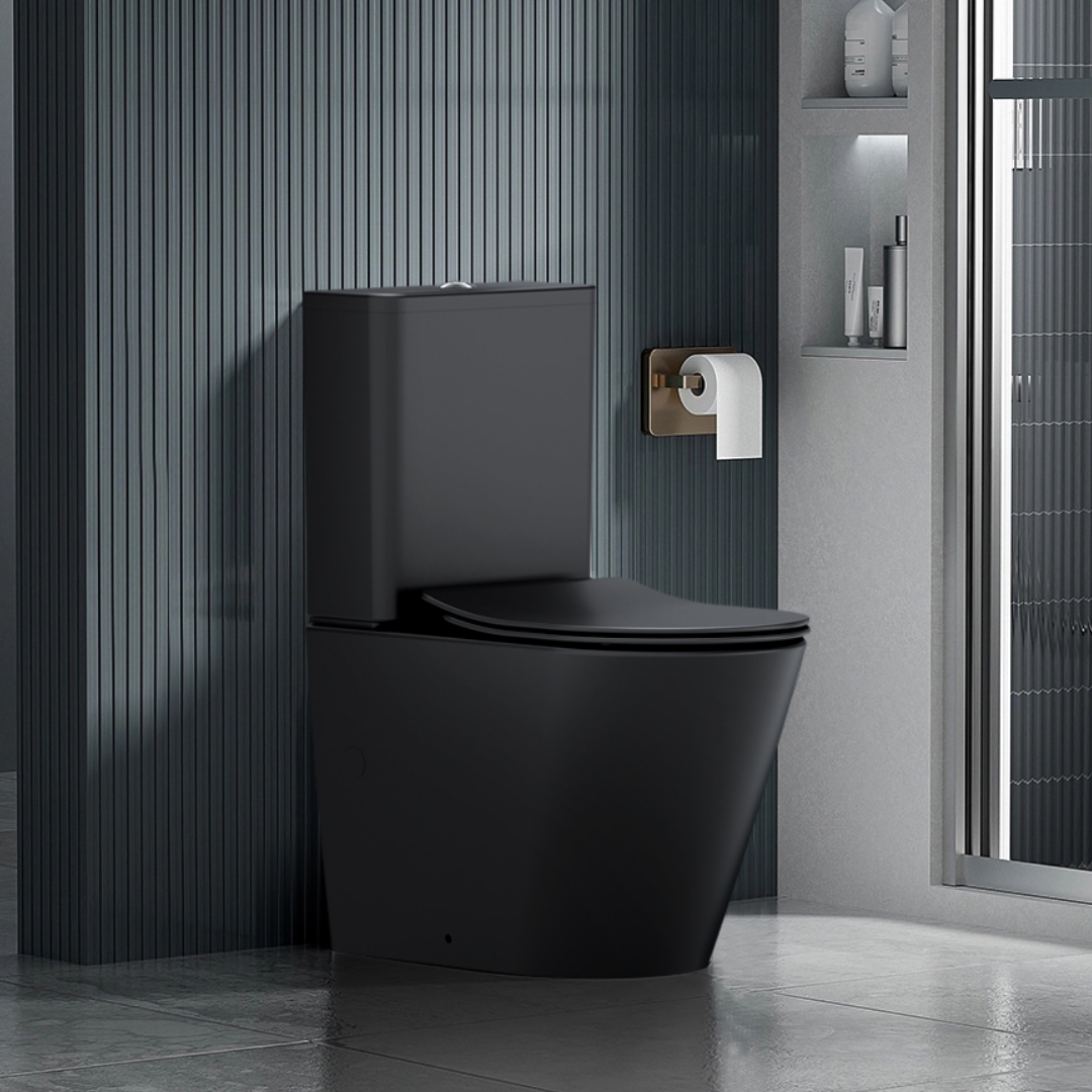 WC Noir Mat à poser