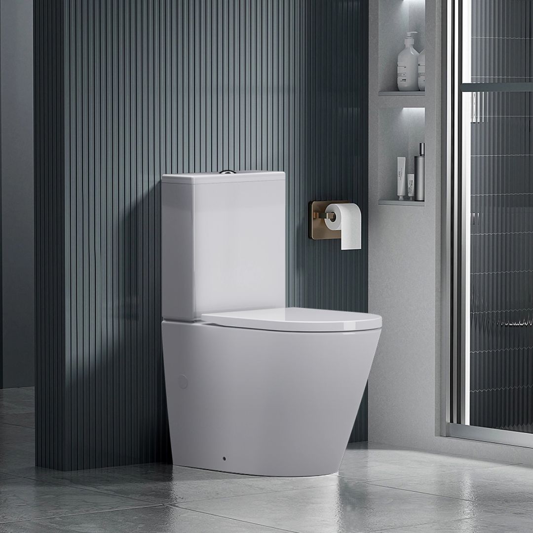 WC Blanc à poser : WC suspendu moderne au design épuré et contemporain. Un meuble de salle de bain élégant et peu encombrant.