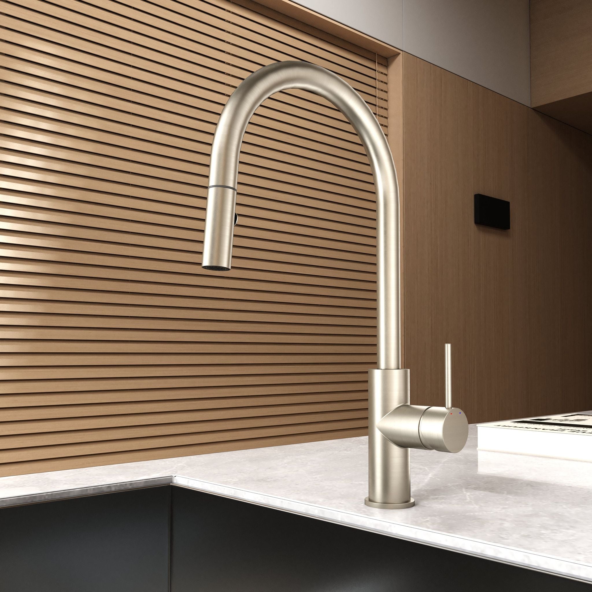 Robinet de cuisine avec douchette extractible – Finition chrome