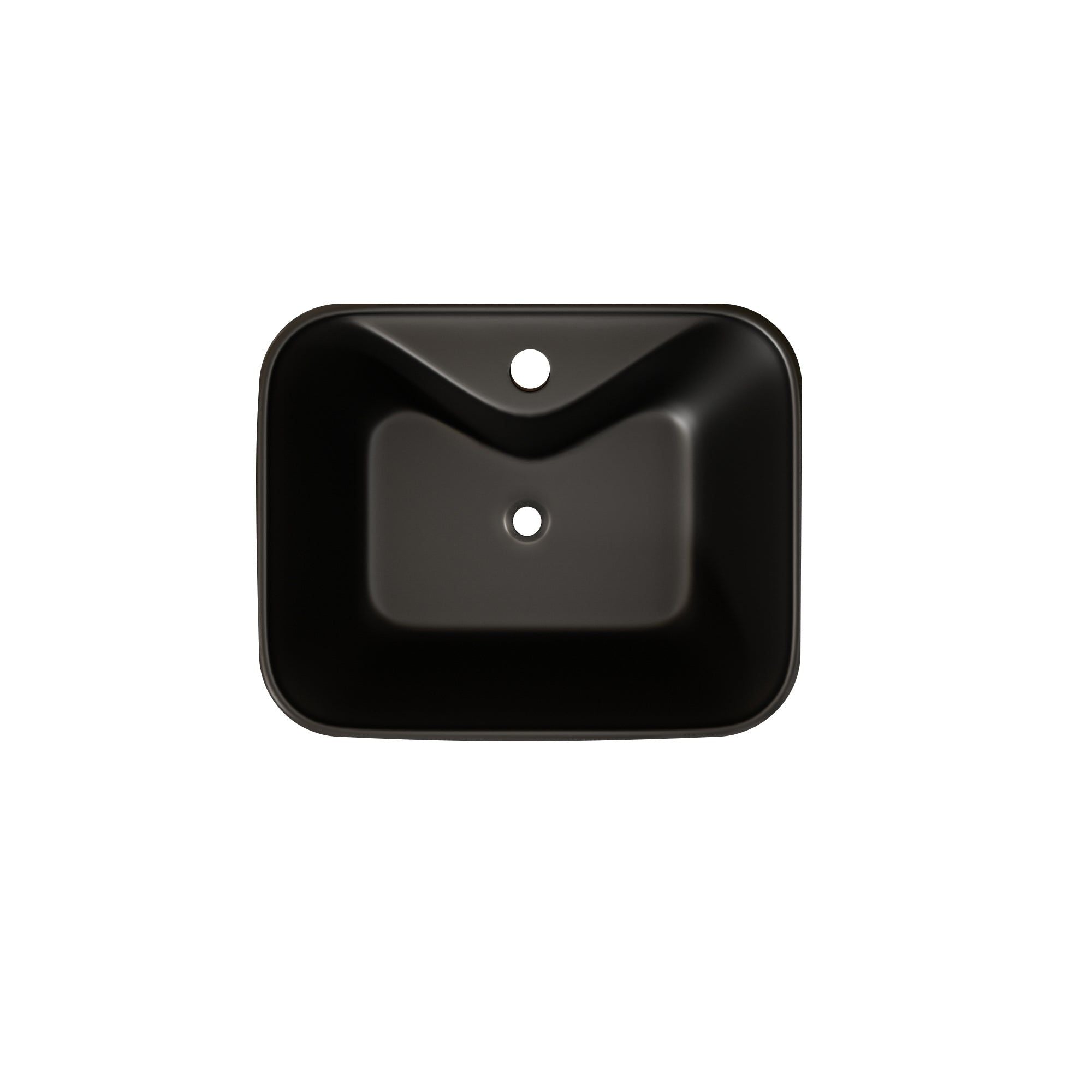 Lavabo Totem Noir Rectangulaire et Fin : Lavabo de salle de bain rectangulaire noir au design minimaliste et épuré.
