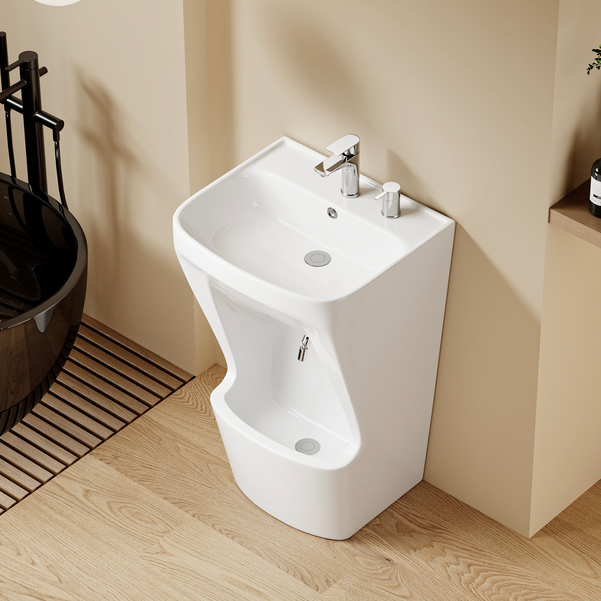 Lavabo d’ablutions GAZA – Double vasque pour ablutions musulmanes – Design moderne