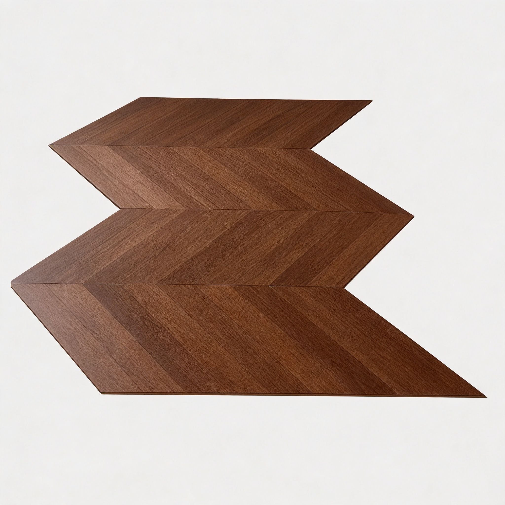Échantillon de parquet chêne français Point de Hongrie teinte foncée, 510x83x15mm