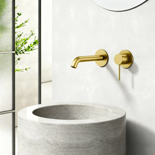 Robinet encastrable à bec - finition or