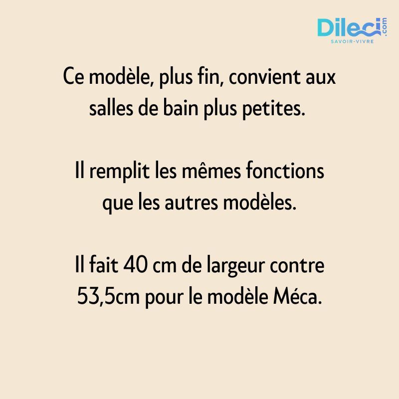 Lavabo d'ablutions Riyad, design rond et fin, idéal pour petites salles de bain : 40cm largeur vs 53,5cm modèle Méca.